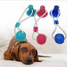 Pet Supply Dog Toys Dogs Chew Teeth Clean Outdoor Traning Fun Playing Green Blue Red Rope Ball Toy For Large Small Dog Cat 2024 - buy cheap