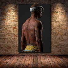 Presente tupac shakur 2pac fora da lei rap música rapper estrela poster impressão arte da parede pintura em tela sala de estar decoração casa 2024 - compre barato