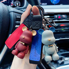 New Cartoon Nordic Bow Tie Bear Keychain Cute Bag Car Charm Key Holder Resin Animal Toy Key Ring Gifts for Women Couple 2024 - buy cheap