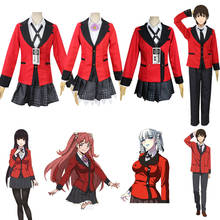 Disfraz de Kakegurui para hombre y mujer, conjunto completo de uniforme escolar, disfraz de Anime, Yumeko Jabami, Ryouta, Suzui, Halloween, personalizado 2024 - compra barato