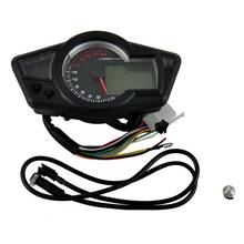 Odómetro Digital LCD para motocicleta, medidor de velocidad, tacómetro, instrumentos de retroiluminación, tamaño de neumático, ajuste de 22000RPM, 12V DC MPH/KMH 2024 - compra barato