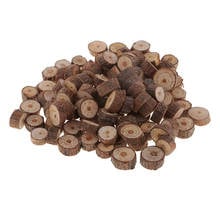 100 Pieces 0.5-1cm Assorted Natural Pine Tree Wood Slices Logs Circles Discs for 2024 - buy cheap