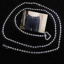 Fashion Rhinestone heart-shaped waist chain shiny crystal navel chain jewelry women's best selling body Jewelry belt accessories 2024 - buy cheap