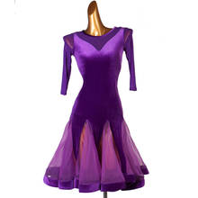New Latin Dance Dress For Girls/Women Mesh Gauze Practice Clothes Adult/Child Rumba Samba Tango Ballroom Dance Costume DQL3005 2024 - buy cheap