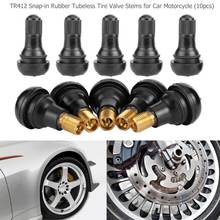 10/25Pcs Universal TR412 Rubber Copper Car Vacuum Tire Tubeless Tyre Valve Stems Air Valve For Car Auto Motorcycle Motor 2024 - buy cheap