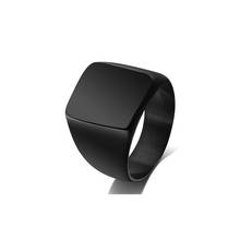 Anillo clásico de acero inoxidable 316L para hombre, Color negro, dorado y plateado, venta al por mayor, triangulación de envíos 2024 - compra barato