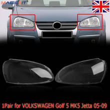 Magickit 2x para vw volkswagen golf5 mk5 05-09 frente lente capa kit farol esquerda + direita 2024 - compre barato