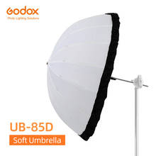 Godox-paraguas reflectante parabólico para estudio, sombrilla suave y transparente de 85cm, color blanco, con cubierta difusora plateada y negra, UB-85D 2024 - compra barato
