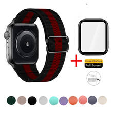 Solo Loop For Apple watch series 6 4 5 se 3 band Fabric Nylon Elastic belt bracelet iWatch 44mm 40mm 38mm 42mm strap 2024 - buy cheap