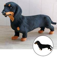 Realistic Dachshund Simulation Toy Dog Puppy Lifelike Stuffed Companion Toy Pet Dog Handcrafted Drop Shipping Simulation Toys 2024 - buy cheap