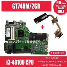 For Asus X750JN X750JB X750J A750J K750J laptop Motherboard Mainboard i3-4010U CPU GT740M/2GB free Heatsink 2024 - buy cheap