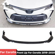 3 PCS Splitters ABS Material Carbon Fiber Black Front Shovel Chin Bumper Lip For Toyota Corolla 2019-2020 2024 - buy cheap