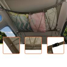 Car Ceiling Storage Net Pocket-Universal Car Roof Interior Cargo Net Bag With Zipper Car New Arrival 2021 2024 - buy cheap