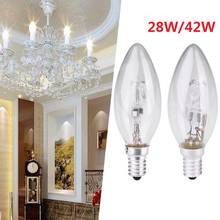 Галогенная лампа E14 AC 220 В-240 В, форма свечи 28 Вт, осветительный прибор, бытовые принадлежности 2024 - купить недорого