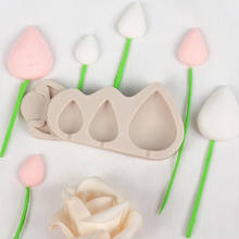 Molde de silicona con forma de flor rosa, herramientas de decoración de pasteles, Fondant, Gumpaste, Sugarcraft, palisandro 2024 - compra barato