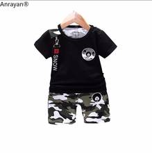 New Summer Casual Camouflage Newborn Baby Boy Toddler Clothes Set T Shirt Tops Pants Camouflage Cotton Kids Outfits Clothing 2024 - buy cheap