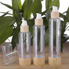 6 Sizes Eco-friendly Bamboo Empty Airless Vacuum Pump Bottles for Makeup Cream Serum Lotion Skin Care Travel accessories 2024 - buy cheap