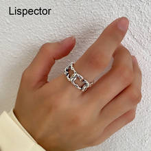 Lispector 925 Antique Sterling Silver French Retro Hollow Rings for Men Women Vintage Open Oval Ring Unisex Jewelry Gifts 2024 - buy cheap