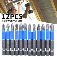 12 pcs 50mm PH2 Cross bit drill Head Screwdriver Bits Hand Tools Anti Slip Electric Hex Shank Magnetic Screwdriver Drill Bit set 2024 - купить недорого