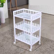  Beauty stroller three-tier beauty salon trolley studs embroidered cupping tool cart racks wrought iron beauty 2024 - buy cheap