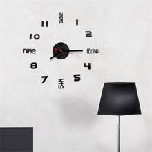 40cm Self-adhesive PVC Kitchen Room 3D DIY Roman Numbers Acrylic Mirror Wall Stickers Clock Home Living Room Silent Clocks AA4 2024 - buy cheap