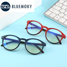 BLUEMOKY-gafas de lectura con montura redonda para hombre y mujer, lentes de lectura con luz azul, para hipermetropía, antifatiga, presbicia 2024 - compra barato