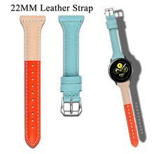 22MM Strap For Samsung Gear S3 Frontier/Classic Galaxy Watch 46MM Watch Band Tricolor Leather Watchband For Huawei GT/GT 2 46MM 2024 - buy cheap