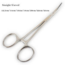 1PCS 12.5/14/16/18/20/22/24CM Pet Grooming Curved/Straight Stainless Steel Locking Elbow Scissors Pliers Hemostatic Forceps 2024 - buy cheap