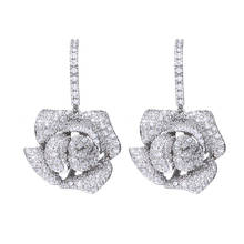 Bettyue For Female Silver Plated Flower Exaggerated Design Attractive Earring With Zirconia In New Trendy Party First Choice 2024 - buy cheap