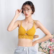 Threaded Bras For Women Back Cross Shoulder Straps Wrapped Chest Lace Gathered Tube Top Wireless Underwear Girl Elastic Push Up 2024 - buy cheap