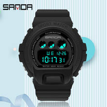 Мужские водонепроницаемые спортивные часы SANDA 2021, женские мужские многофункциональные электронные часы с хронографом, мужские часы 2024 - купить недорого