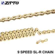 ZTTO MTB Road Bicycle 9 Speed Golden SLR Chain 9s 27s Bicycle Chain Ultralight Part Durable Gold 2024 - buy cheap