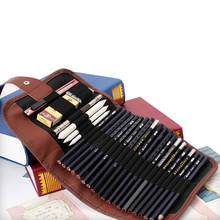 Estuche para lápices con 24 agujeros, bolsa para bolígrafos, rollos, para artistas, estudiantes, Retro, de lona, para oficina y escuela 2024 - compra barato