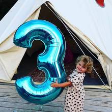 Balões de hélio em ouro rosê, prata, rosa, azul, preto, tamanho grande, 0 a 9, decoração para festa de aniversário, casamento, bola infantil 2024 - compre barato