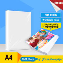 A4 20 50 sheets High glossy Photo Paper Single-sided coated paper for inkjet printer 120 140 160  180 200 230g  white back 2024 - buy cheap