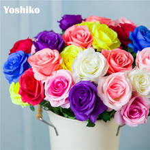 1pc Rose Artificial Flower Silk Fake Flower for Party Home Wedding Decoration New Year Valentine's Day 2024 - buy cheap