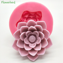 3D Lotus Silicone Mold Cake Decorating Tools Resin Molds Candle Chocolate Handmade Soap Aromatherapy Plaster Mould 2024 - buy cheap