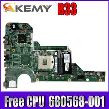 Akemy DA0R33MB6E0 DA0R33MB6E1 motherboard 680568-001 for HP Pavilion G4 G6 G7 G4-2000 G6-2000 G7-2000 680568-501 Free CPU 2024 - buy cheap