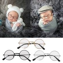 Gafas planas para bebé recién nacido, accesorios de fotografía, caballero, sesión de estudio 2024 - compra barato