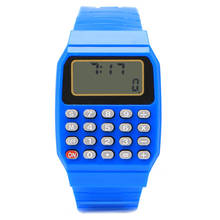 Relojes digitales Led con calculadora para niños, pulsera electrónica con banda de silicona, a la moda, infantil 2024 - compra barato