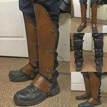 Protetor de perna articulado medieval de couro, acessório para cavaleiro guerreiro articulado para perna 2024 - compre barato