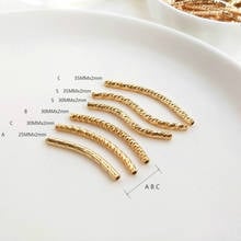 Juego de 10 unids/set de accesorios de joyería hechos a mano, pulsera de cadena con tubo curvo en forma de S, chapado en oro de 14k, nunca se decolora, DIY 2024 - compra barato