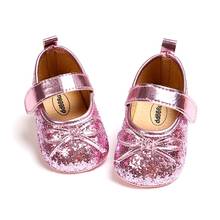 Zapatos de princesa para niñas pequeñas, calzado de suela suave con lazo, Prewalker 2024 - compra barato