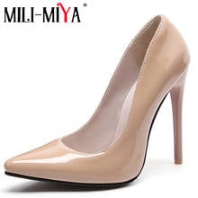 MILI-MIYA  Woman 12Cm High Thin Heels Pumps Sexy  Pointed Toe Solid Color Wedding Dress Party Shoes Stiletto Handmade Foe Ladies 2024 - buy cheap