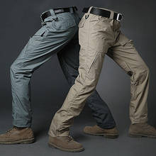 Мужские тактические брюки-карго в стиле милитари SWAT, военные брюки из хлопка с множеством карманов, эластичные повседневные брюки XXXL, 2020 2024 - купить недорого