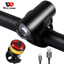 West biking à prova dwaterproof água luz da bicicleta luz dianteira da bicicleta luz traseira estrada mtb aviso de segurança farol da bicicleta lanterna traseira 2024 - compre barato