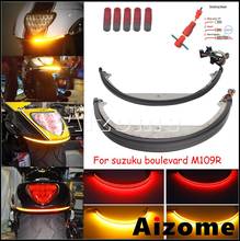 Motorcycle Double LED Lights Taillight Flowing Turn Signal Lamp Rear Fender Eliminator Kit For Suzuki Boulevard M109R M90 06-up 2024 - buy cheap