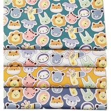 Cartoon Animal Cotton Twill Fabric 100% Cotton Cloth For Children's Bed Products Pajama Dress Tissue 2024 - buy cheap