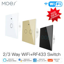 NEW Upgraded WiFi Smart RF433 Touch Switch 2/3 Way Smart Life/Tuya App Control,Alexa Google Home Voice Control 1/2/3 Gang 2024 - buy cheap