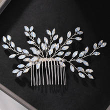 Hot Fashion Rose Gold Silver Color Tiara Hair Comb Handmade Crystal Hair Accessories Bridal Comb Women Hair Jewelry Headpiece 2024 - compre barato